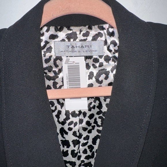 Tahari Black Cheetah Print Inner Blazer - Picture 5 of 5